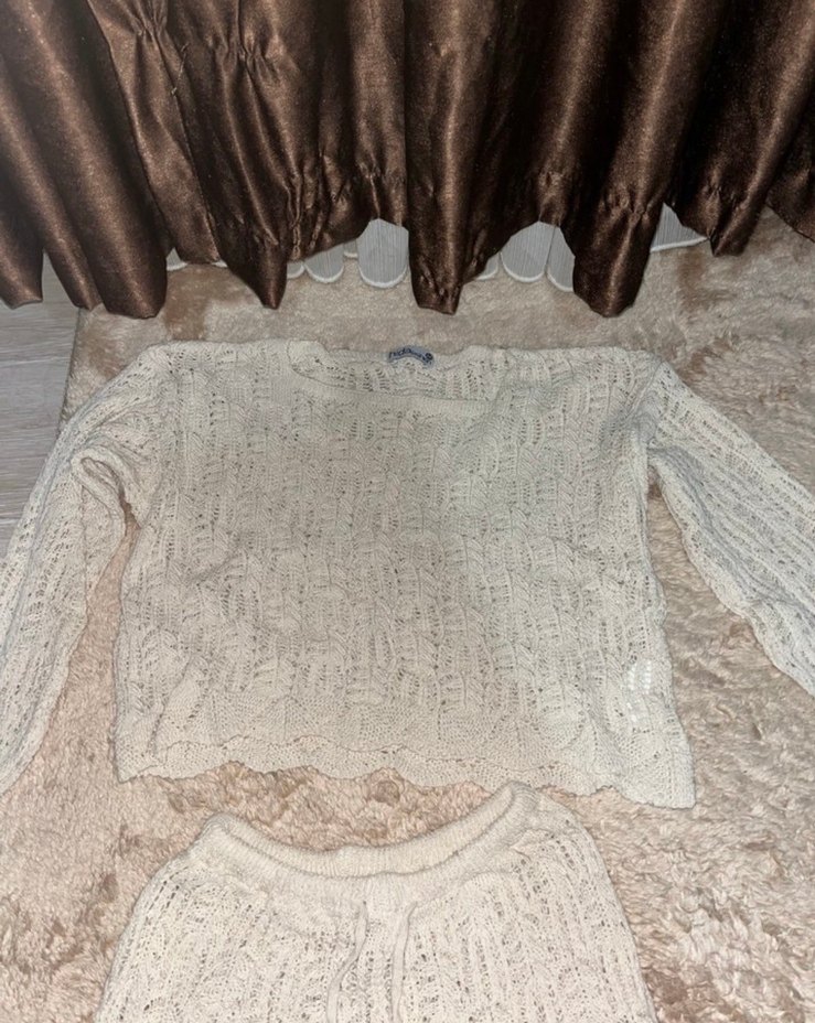 Bohem Örgü Kadın Plaj takım - Görsel 2