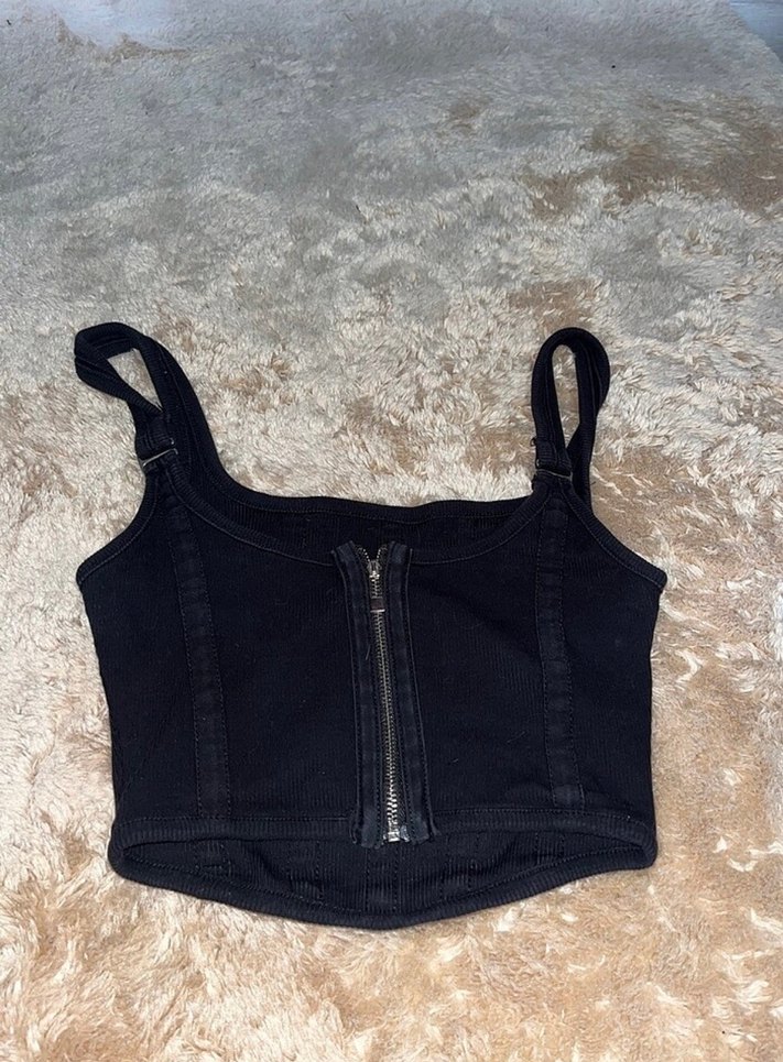 Kadın Siyah Kolsuz Bustiyer - Görsel 3