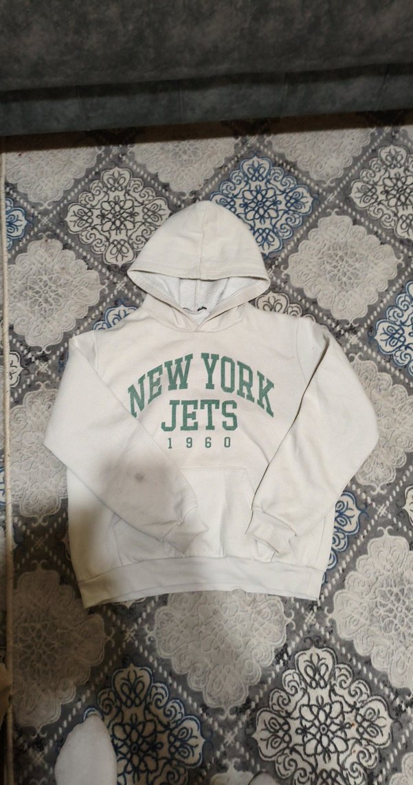 Beyaz Kapüşonlu New York Jets Sweatshirt - Görsel 4
