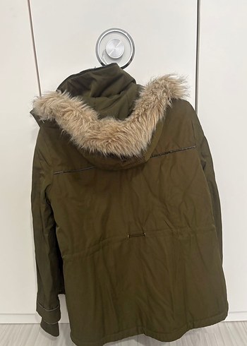 Kadın Kahverengi Kürklü Midi Kaban - Görsel 7