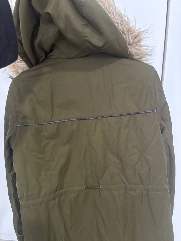 Kadın Kahverengi Kürklü Midi Kaban - Görsel 5