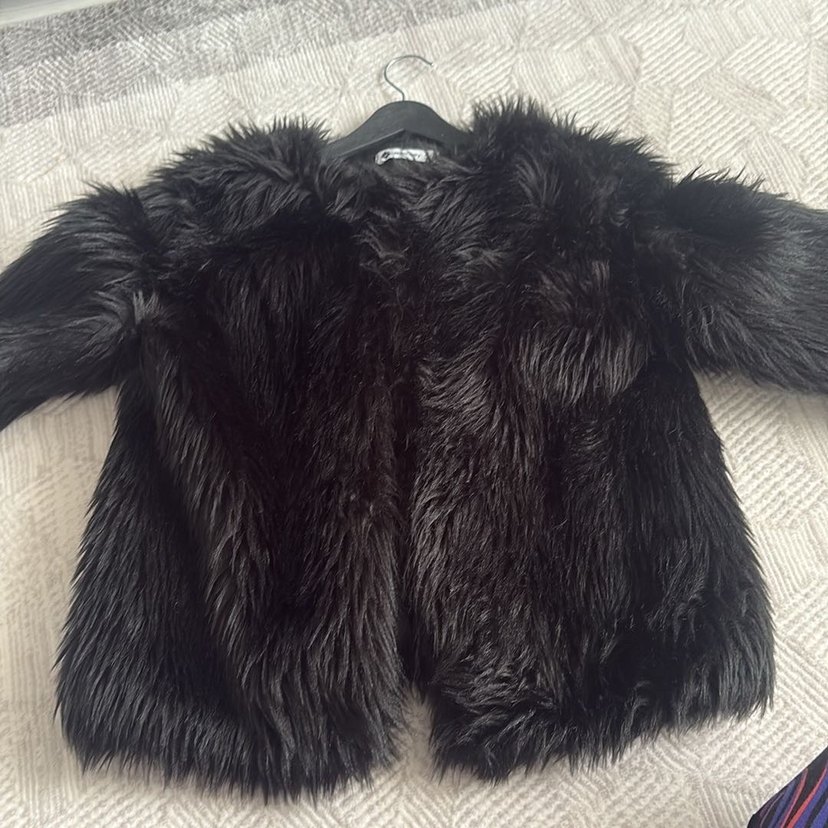 Siyah Kürk Detaylı Kadın Midi Ceket - Görsel 5