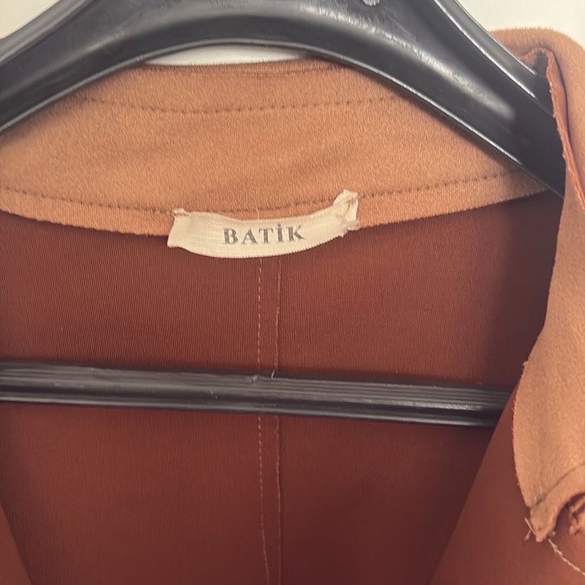 Kahverengi Süet Kemerli Uzun Kadın Trençkot - Görsel 3