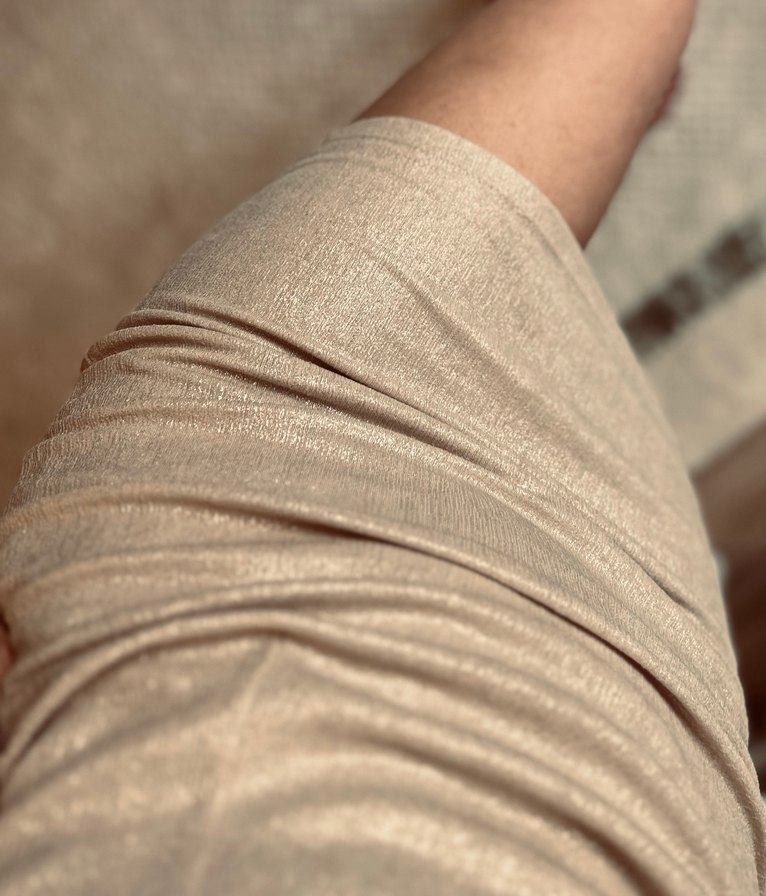 KOTON Parlak Dore Astarlı Mini Elbise - Görsel 3