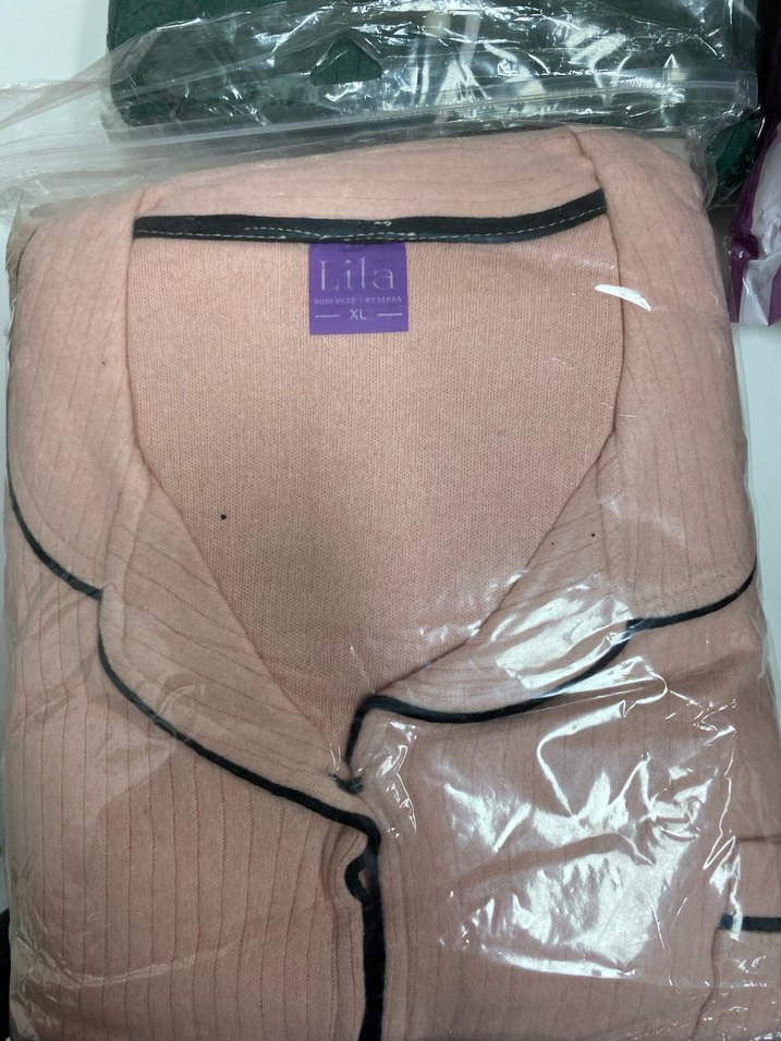 Pembe Uzun Kollu Midi Kadın Pijama Takımı - Görsel 2