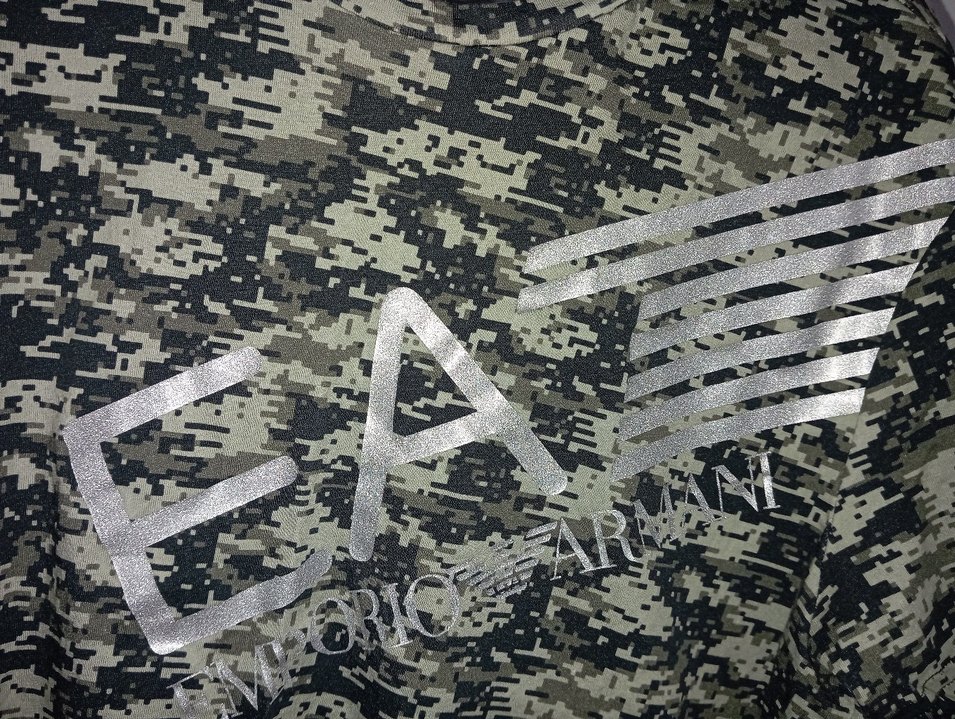 EA7 Kamuflaj Desenli T-Shirt - Görsel 2