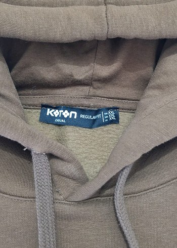 Koton Kahverengi Kapüşonlu Sweatshirt (XXL Beden) - Görsel 4