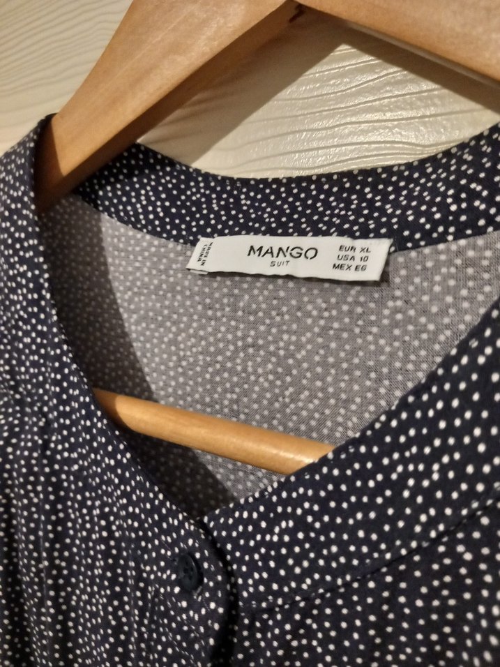 Mango Kolsuz Düğmeli Bluz XL Beden - Görsel 2