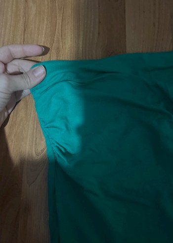 Turkuaz Straplez bluz - Görsel 2