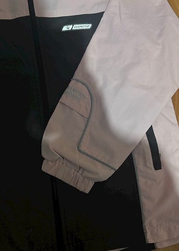 Kadın Fermuarlı pembe-antrasit Spor Ceket - Görsel 5