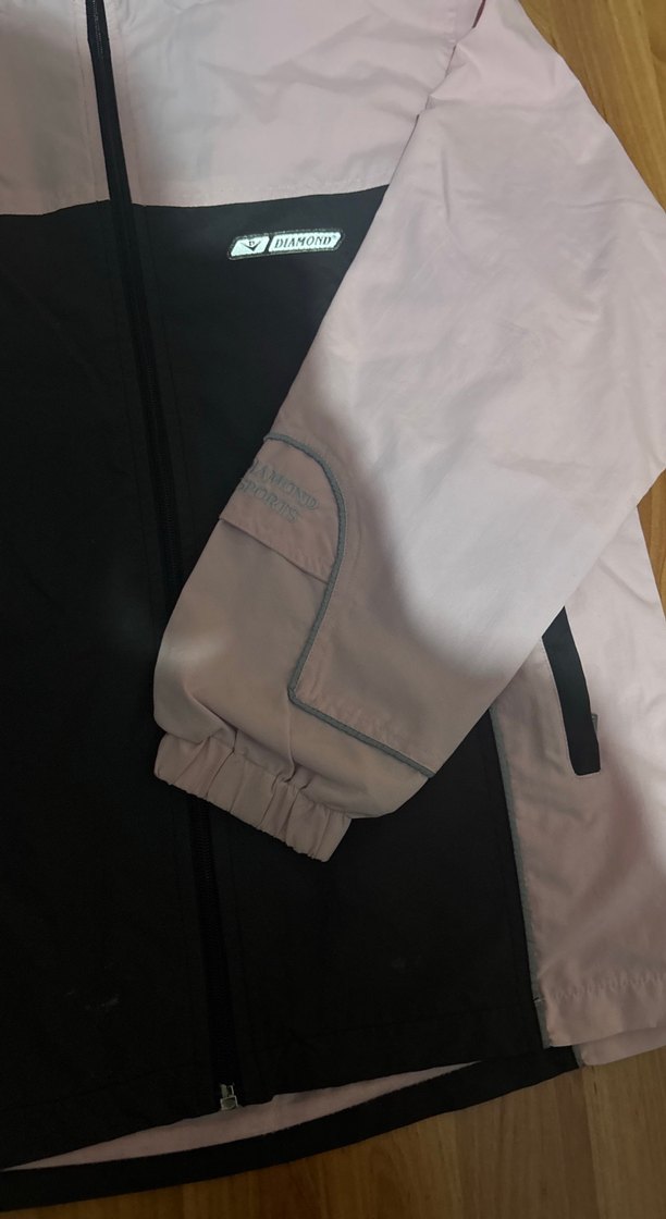 Kadın Fermuarlı pembe-antrasit Spor Ceket - Görsel 5