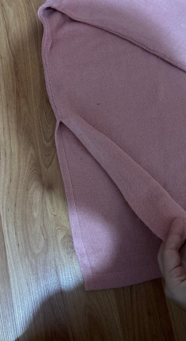 V Yaka Kadın toz pembe Rahat Kesim Kazak - Görsel 2