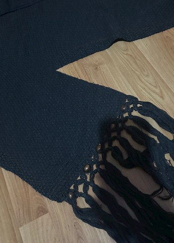 antrasit Uzun kapüşonlu atkı - Görsel 2