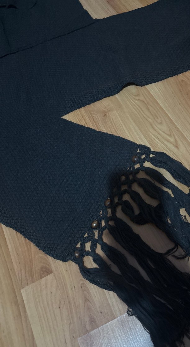 antrasit Uzun kapüşonlu atkı - Görsel 2