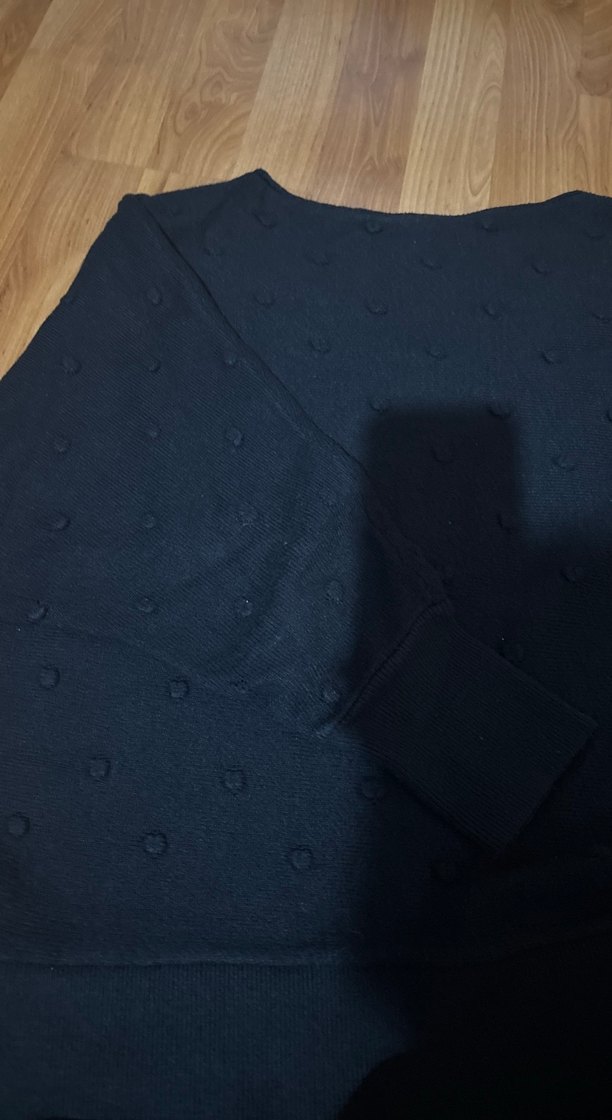 lacivert Kadın yarasa Kollu Triko Kazak - Görsel 3