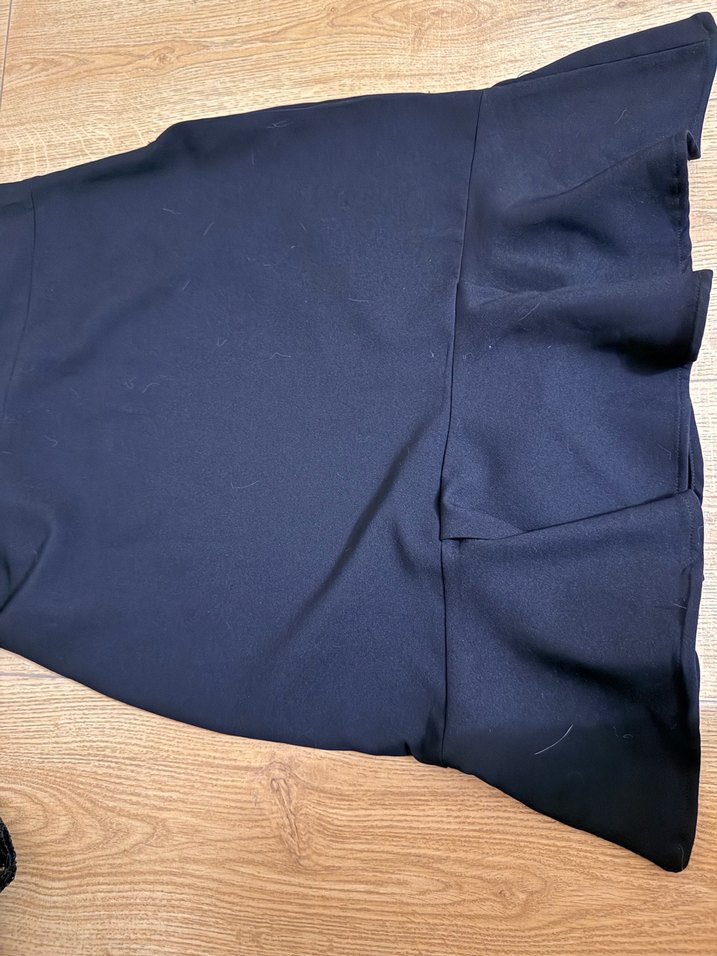 Dantelli Tek Omuz Siyah Midi Abiye Elbise - Görsel 4