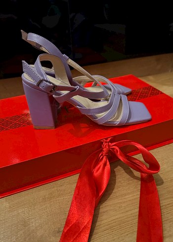 Lila Stiletto Topuklu Kadın Sandalet - Görsel 2