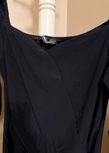 Siyah Midi Bohem Kuşaklı Elbise - Görsel 3