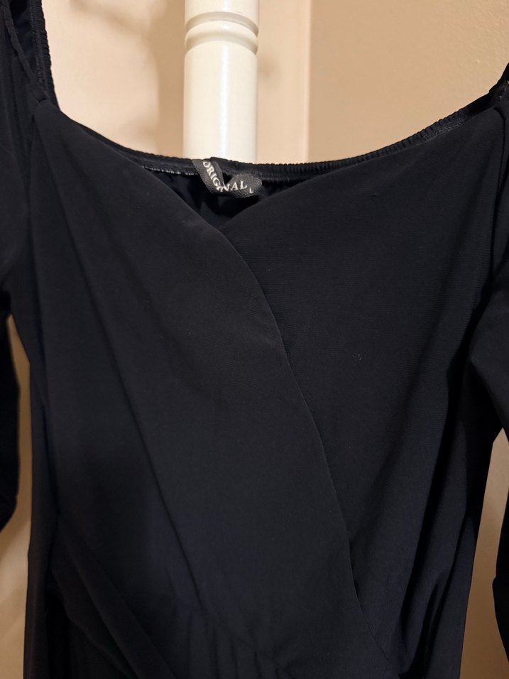 Siyah Midi Bohem Kuşaklı Elbise - Görsel 3