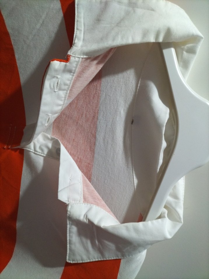 Turuncu Çizgili Pamuklu Uzun Kollu Kadın Kazak - Görsel 3