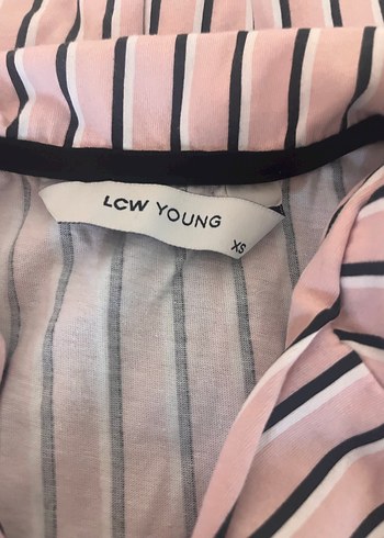 LCW YOUNG XS PEMBE ÇİZGİLİ PİJAMA - Görsel 3
