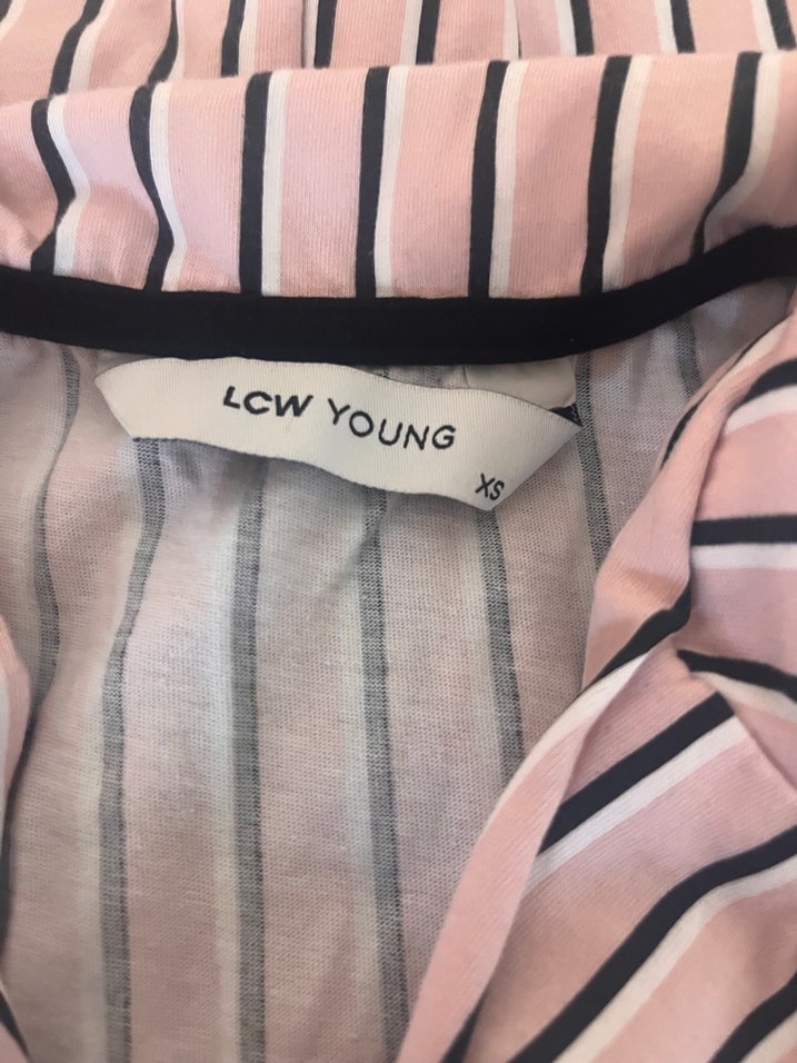 LCW YOUNG XS PEMBE ÇİZGİLİ PİJAMA - Görsel 3
