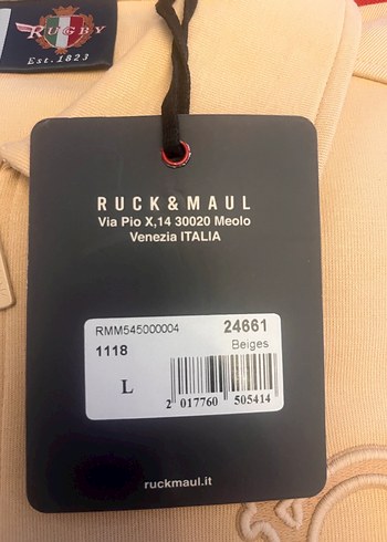 ORİJİNAL RUCK MAUL BEJ RENK ERKEK SWEAT CEKET - Görsel 2