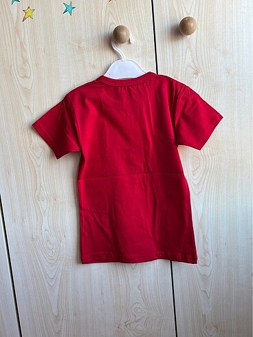 24-36 Ay Beden kırmızı Renk Bayrak tshirt