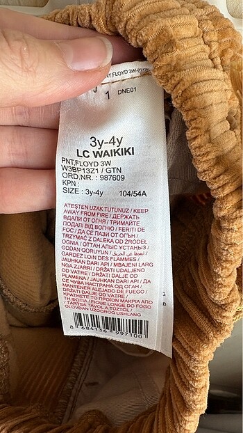 4 Yaş Beden çeşitli Renk 3-4 yaş LCW Kadife pantolon