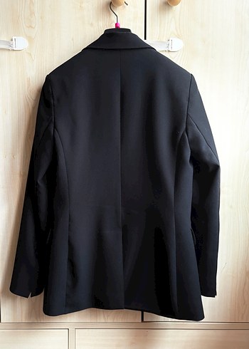 Siyah Kadın Düğmeli Ofis Blazer - Görsel 2