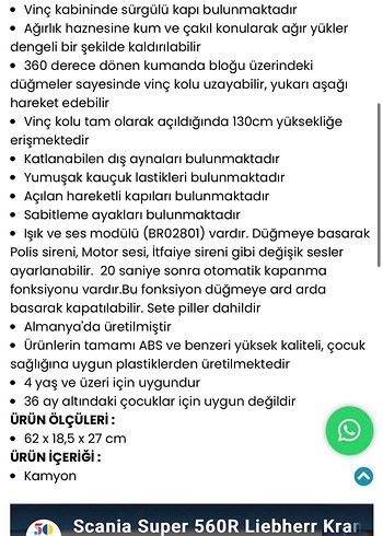 Bruder Scania 560R Liebherr Vinçli Kamyon - Görsel 7
