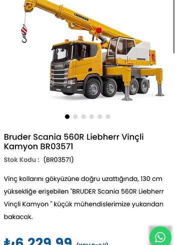 Bruder Scania 560R Liebherr Vinçli Kamyon - Görsel 6