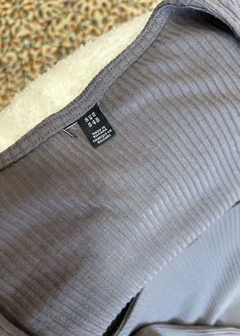 Gri Uzun Kollu Kadın Triko Elbise - Görsel 2