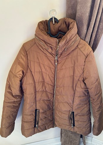 LC Waikiki Kahverengi Kadın Mont XL/2XL - Görsel 3