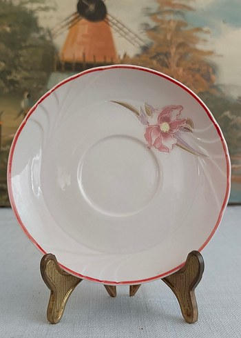 Porselen El Boyama  Double Kahve Fincan Tabağı - Görsel 5