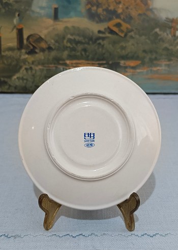 Porselen El Boyama Mokka Fincan Tabağı - Görsel 10