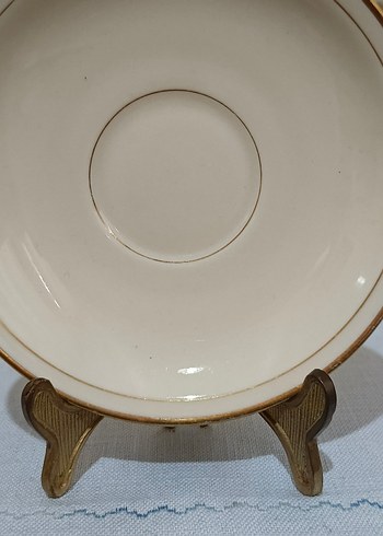 Porselen Altın Varaklı  Double Kahve Fincan Tabağı - Görsel 5