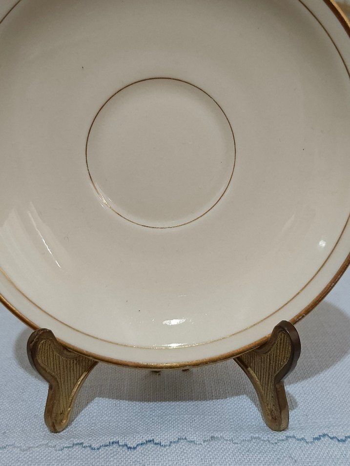 Porselen Altın Varaklı  Double Kahve Fincan Tabağı - Görsel 5