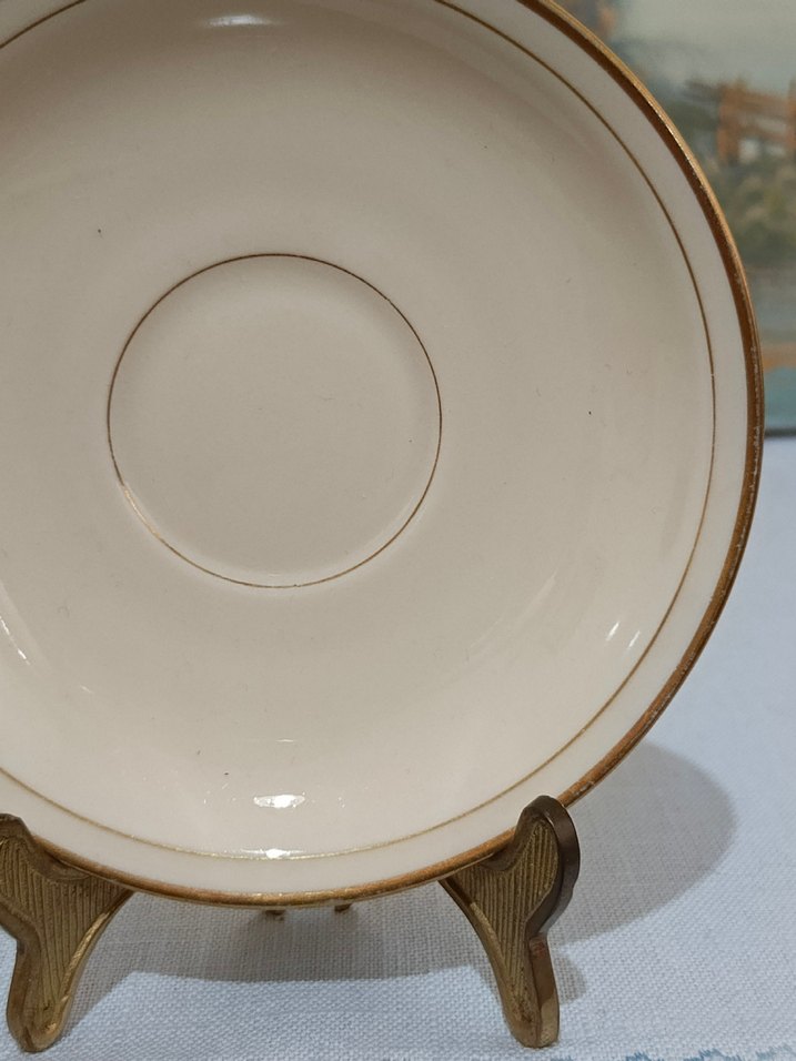 Porselen Altın Varaklı  Double Kahve Fincan Tabağı - Görsel 4