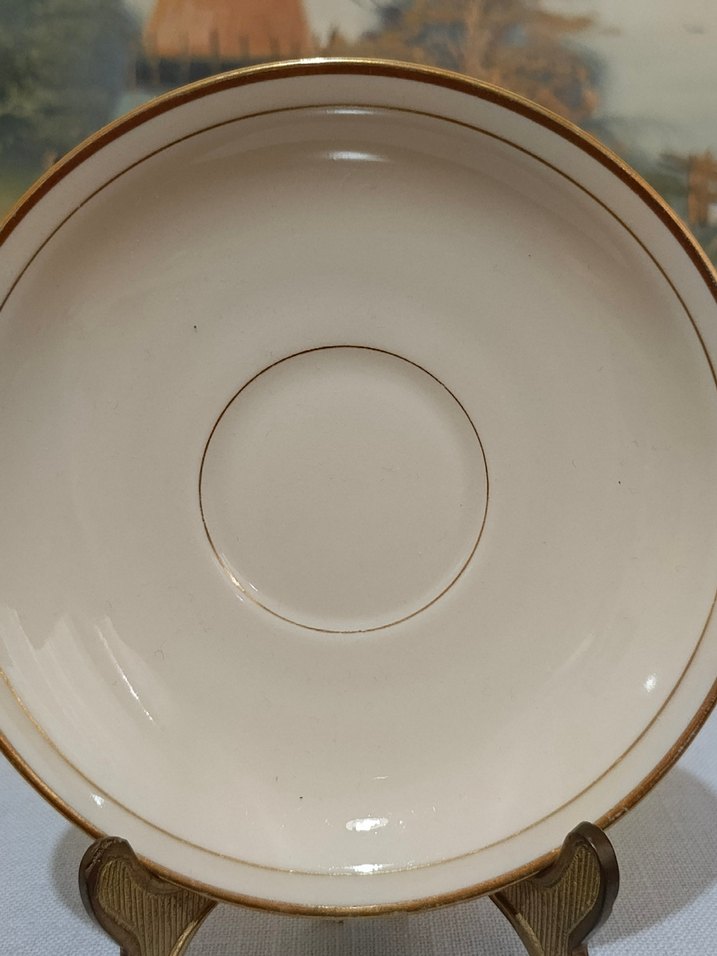 Porselen Altın Varaklı  Double Kahve Fincan Tabağı - Görsel 3