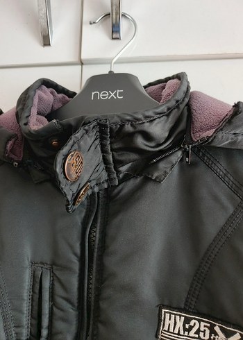 Siyah Kapüşonlu Erkek Mont - Görsel 6