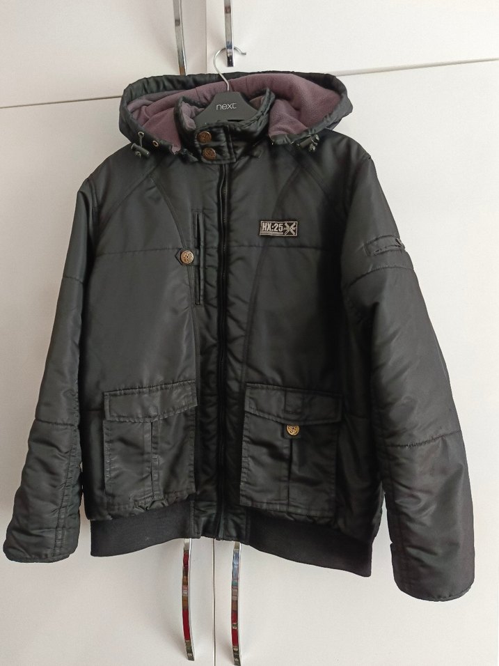 Siyah Kapüşonlu Erkek Mont - Görsel 2