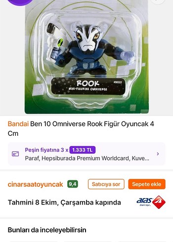  Ben 10 rook Aksiyon Figürü