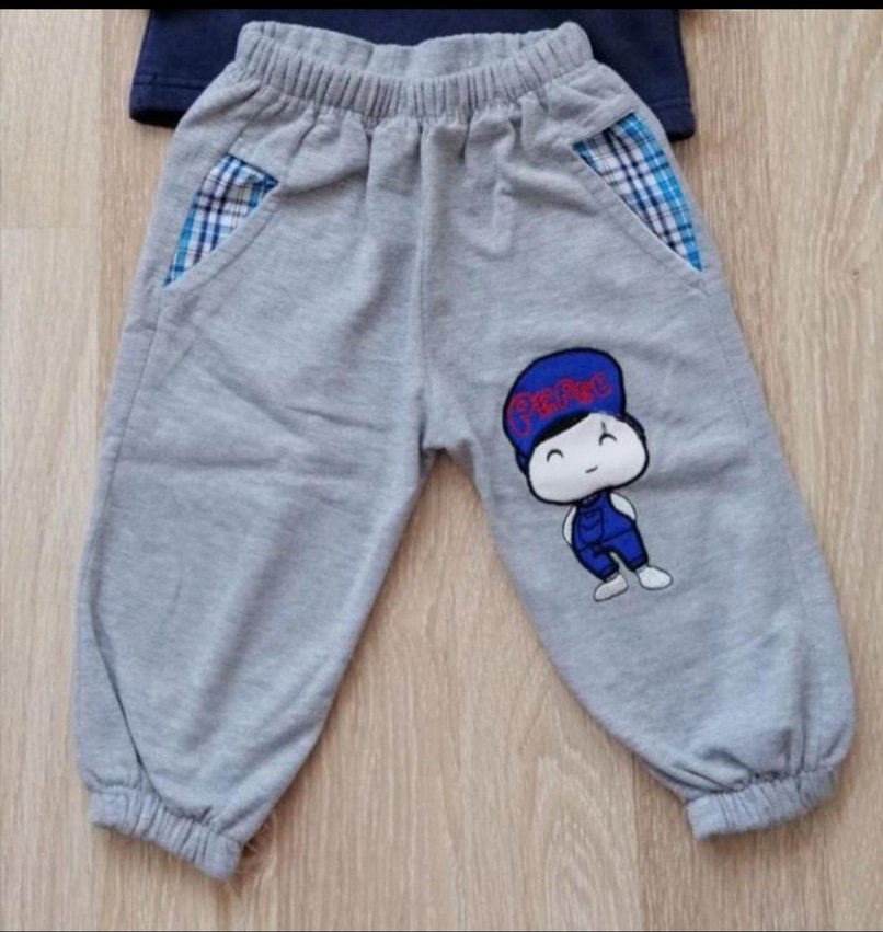 Erkek Çocuk Gri Rahat Kesim Eşofman Altı - Görsel 4