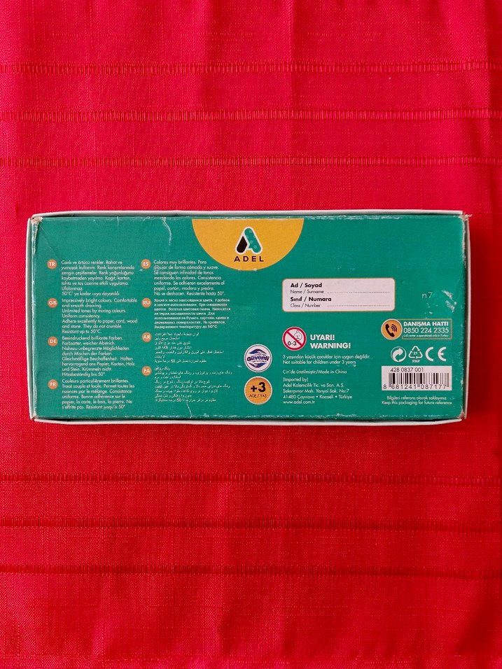 Adel 12 Renk Pastel Boya - Görsel 3