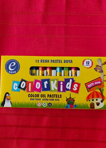 12 Renk Parlak Pastel Boya Seti - Görsel 6