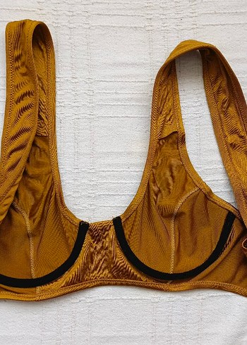 Bakır Parlak Street Wear Sporcu Sütyeni - Görsel 3