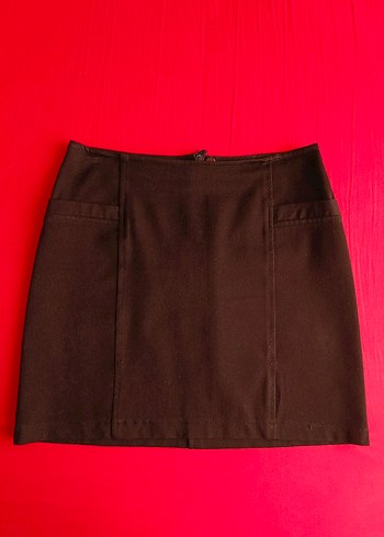 Siyah Midi Ofis Eteği - Görsel 6