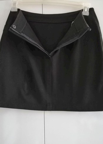 Siyah Midi Ofis Eteği - Görsel 4