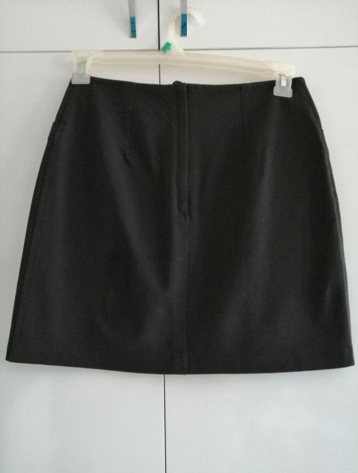 Siyah Midi Ofis Eteği - Görsel 3